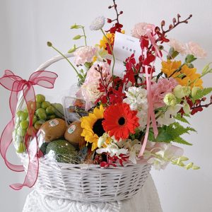 Blissful Flowers Fruits Basket ( Large Size )