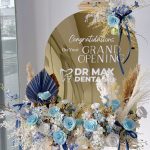 Blue Ocean Song Mirror Flowers Stand