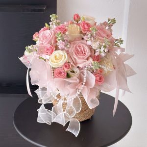 Ohara Pink Flowers Box - Hover