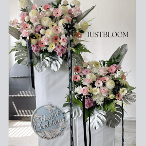 Pure Serenity Double Box Stand – Condolence Flowers