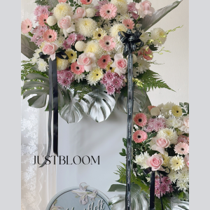 Pure Serenity Double Box Stand – Condolence Flowers - Hover