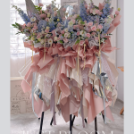 Grand Azure Bloom Grand Opening Flowers Stand (Triple Size)
