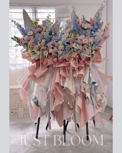 Grand Azure Bloom Grand Opening Flowers Stand (Triple Size)
